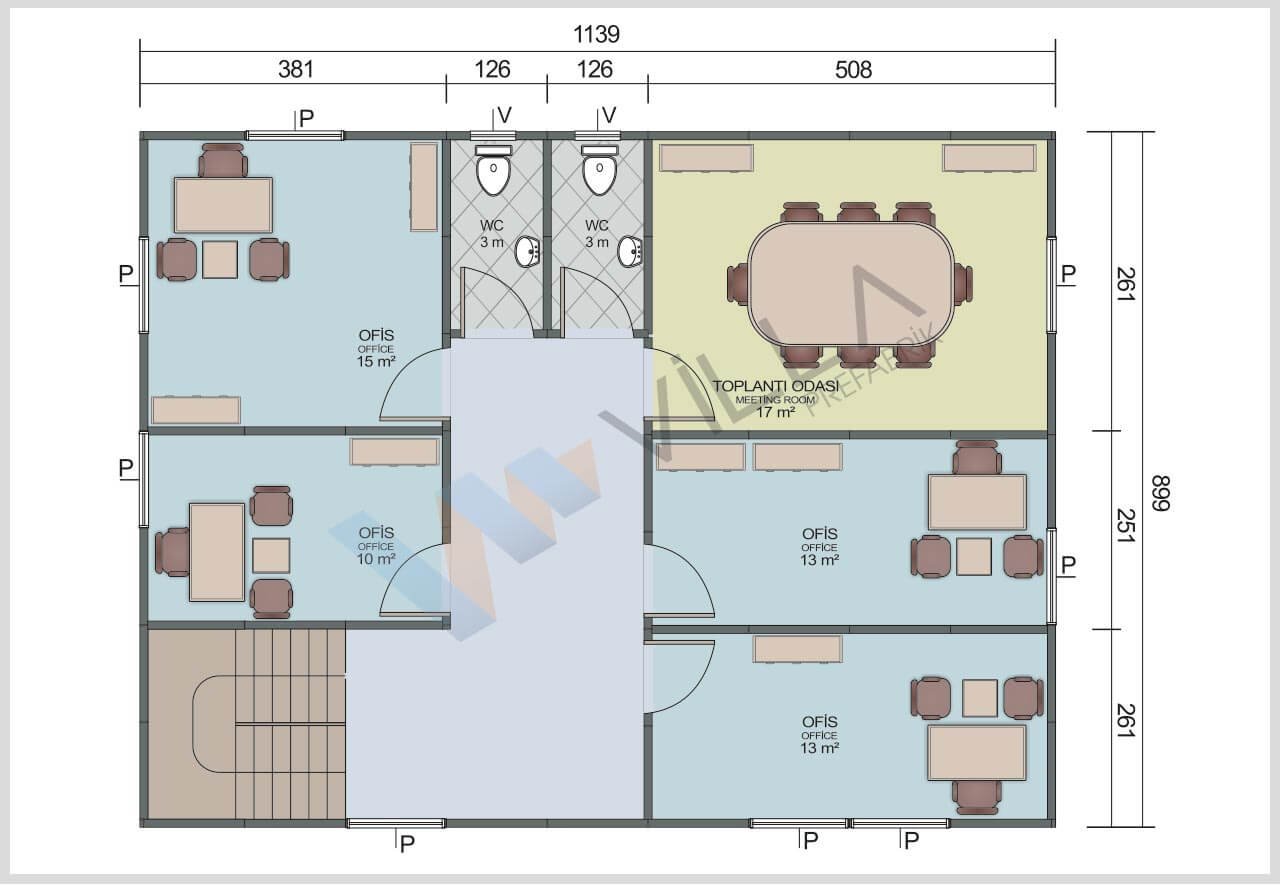 204 M2 OFİS KONTEYNER ÇATILI